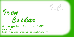 iren csikar business card